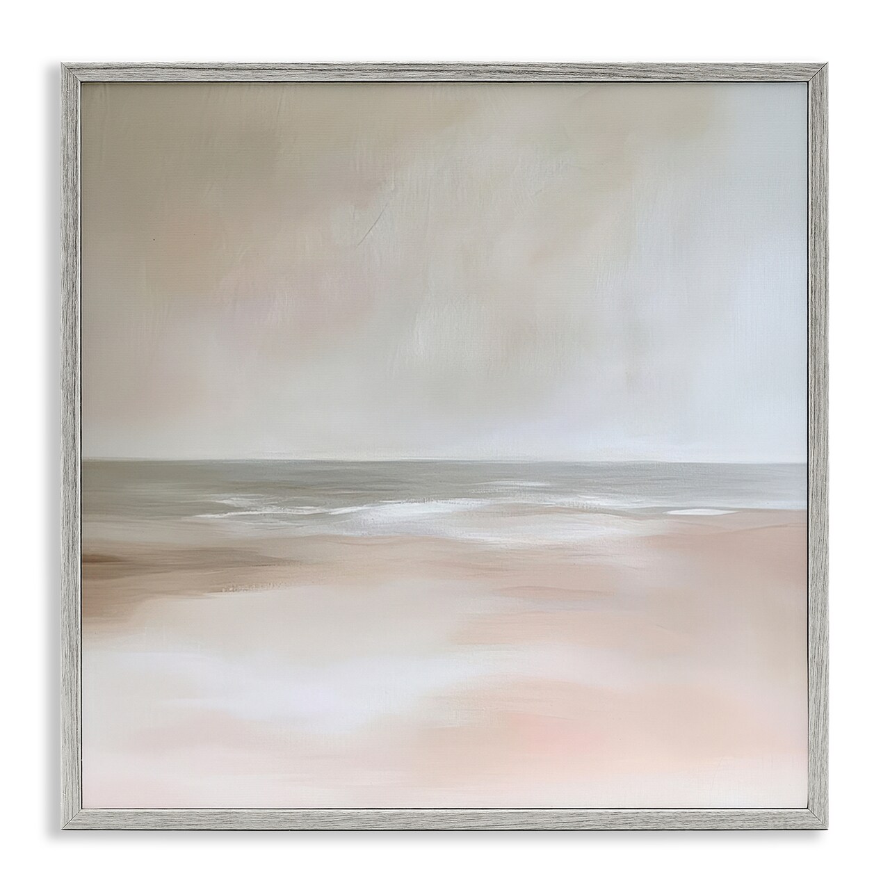 Stupell Industries Muted Landscape Soft Coast Framed Giclee, design by Petal Prints Design